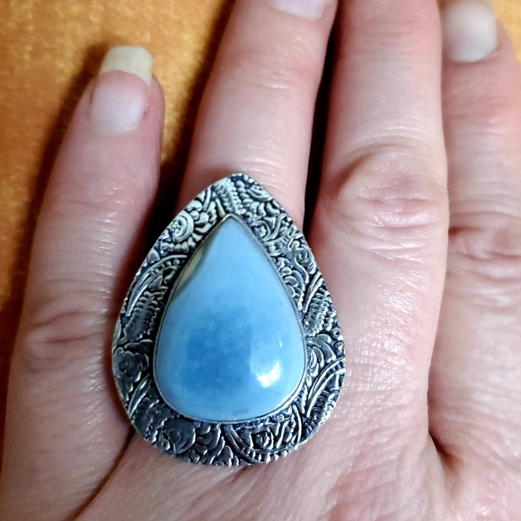 New Owyhee Opal 925 Silver Ring. - Picture 4 of 7